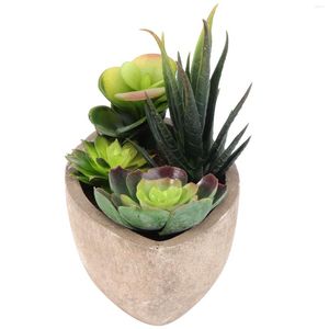 Decorative Flowers Succulent Bowl Imitated Bonsai Dining Room Table Decor Decorate Fake Potted Paper Imitation Ornament Office Greenery