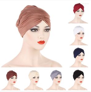 Scarves Women Cancer Chemo Hijab Cap Muslim Wrinkle Pleated Headband Turban Ramadan Hair Loss Islamic Headwear Beanie Bonnet Arab