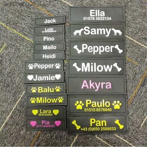 2PCS Dog ID Tag Dog Name Tag Custom Name Labels Reflective Label Luminous Personalized Stickers for Dog Harness Tag Pet Supplies L230620