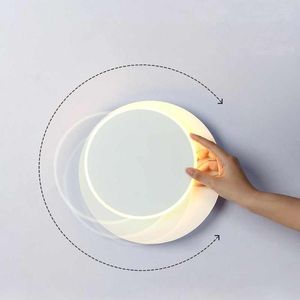 Wall Lamp Modern Design LED 360 Degree Rotating Adjustable Light Creative Bedside Bedroom Aisle Round