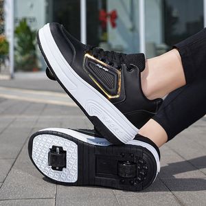 2023 Roller Skate Shoes Kids Fashion Girls Casual Children Sports Tennis 2 Wheels Boots Boys Toys Gift Games Footwear