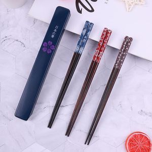 Chopsticks Japanese Natural Ironwood Handmased Value Gift Sushi Chinese Reusable Portable Travel Table Seary With Box Set