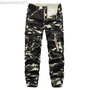 Pantaloni da uomo 2023 New Brand Mens Cargo Pants Camouflage Uomo Streetwear Track Pant Military Pencil Pant Zipper Fly Casual Youth Joggers L230727