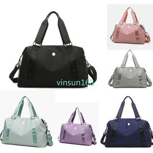 Bolsas de nylon multifuncionais LL para armazenamento, academia de ioga, mochila de grande capacidade, viagem, à prova d'água, casual, bagagem para exercícios de praia, para viajar com logotipo