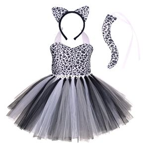 Keepsakes Animal Cosplay Halloween Costume Black Leopard Dress for Kids Birthday Christmas 230726