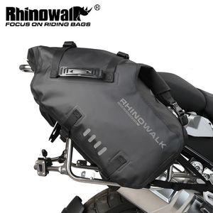 Kosze rowerowe Rhinowalk Bag motocyklowy 18L 100 Wodoodporna duża pojemność 2PCS Universal Fit Waterproof Siodle Tail Bagage 230726