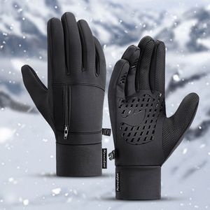 Guanti da sci invernali tasca calda ciclismo touchscreen impermeabile antiscivolo sci per uomo donna moto termica spessa 230726