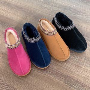 New australia designer boots Tasman slippers fur slides Classic Ultra Mini platform snow Boot women slipper Chestnut tazz suede sheepskin winter Ankle booties