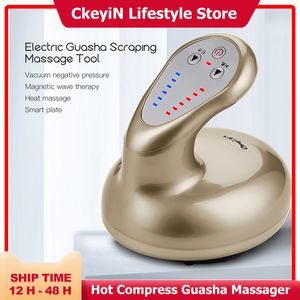 Andere Massageartikel CkeyiN Profession Compress Guasha-Massagegerät Elektrisch beheiztes Scraping-Vakuum-Unterdruck-Entgiftungs-Slim-Massagegerät 230726