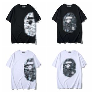 Camisa A Bathing Ape Summer Starry Night Glow T-shirt Gola Redonda Masculina Casual Solta Manga Curta