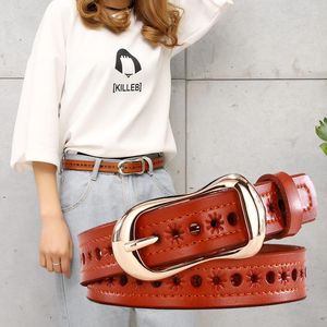 Bälten Herrens vintage Casual Belt Black Pin Buckle Student Versatile Leather Wide Designer Män Hög kvalitet