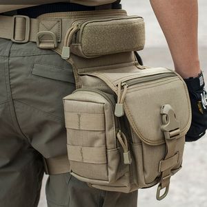 Outdoor-Taschen Taktische Molle Drop Beintasche Wasserdichte Männer Militär Hüfttasche Wargame Armee EDC Fanny Jagd Radfahren Zubehör 230726