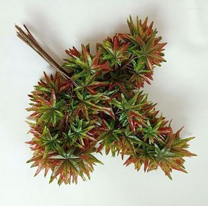 Kwiaty dekoracyjne 12PCS sztuczny mini chiński gałąź drzewa alangium laef na ścianę rośliny