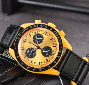 2023 nuovo orologio Moon orologio automatico al quarzo da uomo da donna impermeabile luminoso cinturino in pelle di alta qualità orologi da polso Moon watch