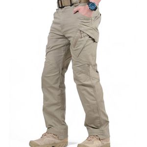 IX7 IX9 City Tactical Cargo Pants Men Combat Army Wojskowe spodnie Bawełna Wiele kieszeni rozciągnij elastyczne man swobodny spodni xxxl3403