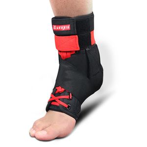 Protective Gear Kuangmi 1 pc Ankle Support Brace Sports Foot Stabilizer Adjustable SockStraps Protector Football Guard Sprain Pads 230726