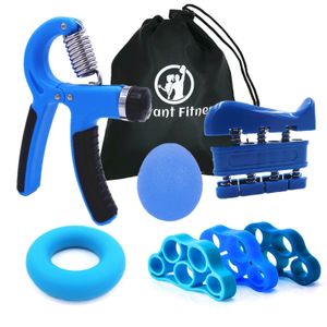 Apertos de mão Kit de treino de fortalecimento de aperto de mão ajustável anel de dedo exercitador para reabilitação e bola de alívio de estresse 230727