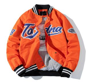 Herrjackor unisex mode höft varsity baseball jacka vår höstrock ytterkläder s-xxl