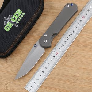 Green thorn Large Sebenza 31 folding knife VG10 blade, TC4 Titanium 3D handle camping outdoor fruit knife EDC tool