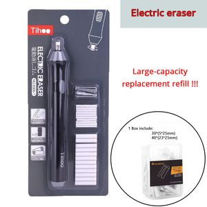 Erasers Sketch Pencil Electric Eraser Art With Refill School Stationery Office Supplies Writing Correction 230727