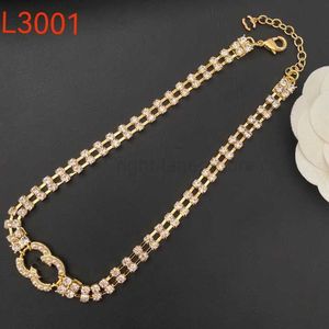 Pendant Necklaces Fashion Love Diamond Letter Channel Necklace Chain Necklaces Brand Jewelry High Quality