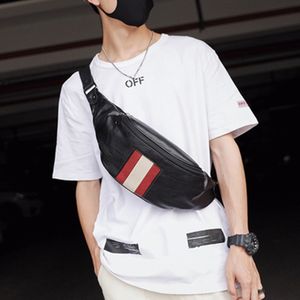 Sacos de cintura masculino fanny pack homem cinto bolsa rua hip saco de alta capacidade sacos de banana saco de cintura de couro moda marca peito pacote bolsa yb102 230727