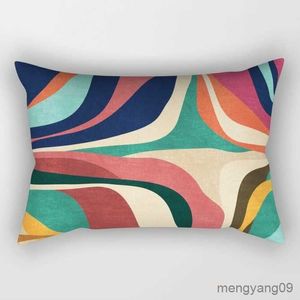 Cushion/Decorative Personality Painted Abstract Geometric Double Sided Printing Waist Living Room Sofa Office Bedroom Waist Cushion R230727