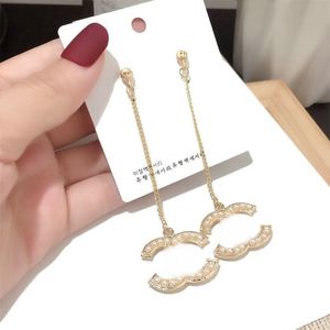 Classic Designer Earrings Letter Brand Diamond Earring Wedding Party Women Jewelry Accessories Gift
