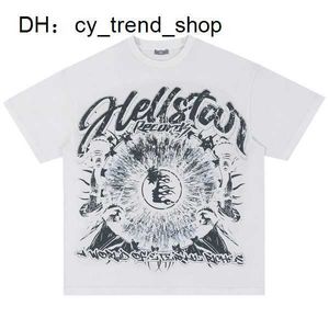 Hellstar Camicie Designer Short Shirt Men's Plus Tees Rapper Wash Grigio Heavy Craft Unisex Maniche Magliette Top High Street Retro Donna T-shirt S-xxl 11