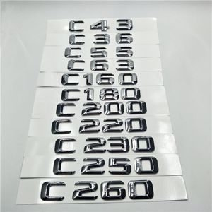 For Mercedes-Benz C Class C43 C55 C63 C160 C180 C200 C220 C230 C250 W210 W212 Rear Trunk Emblem Badge Logo Nameplate Stickers305a