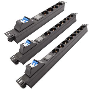 Smart Power Plugs Network Cabinet Rack Smart Power Strip Unità di distribuzione dell'alimentazione 2-8 Presa EU con display digitale Ampere/Volt/Watt HKD230727