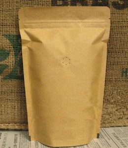 25pcs (100g-1kg) Stand up Kraft Paper Valve Ziplock Bag Coffee Beans Storage Bag One-way Valve Foil Inside Coffee Packing Bags H1231 LL