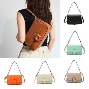 10a yüksek kaliteli kadınlar yumuşak tasarımcı çantaları çok yönlü koltuklu çanta kadın omuz çantası düz renk crossbody çanta 230715