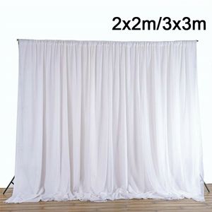 Andra evenemangsfestleveranser Vitt siden Material Bakgrundsgardin Party Baby Shower Bröllop Födelsedagspografi Bakgrund Hängande gardin 2 x2m/3x3m 230727