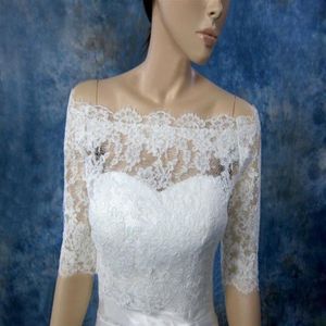 2019 neue Mode Halbarm Spitze Brautjacken für Hochzeit Schulterfreie Damenjacken Brautaccessoires176G