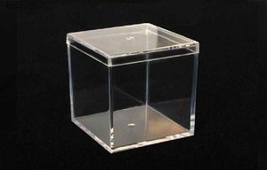 New Transparent Acrylic Storage Box Clear Square Cube Multipurpose Display Case Plexiglass Jewelry Gift Packaging Boxes L230620