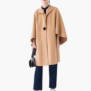 Taiping Niao 2023 Kış Yeni Uzun Yün Palto Sayaç Kadın Giysileri