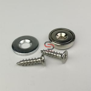 20Set 6 5KG Neodym-Senkmagnet-Verriegelungssätze D16mm mit Schließblech und Schraube Schranktür Möbelreparaturset316Q