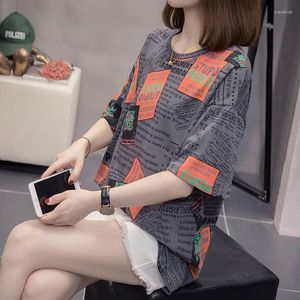 Women's T Shirts Apipee s Paper Long Style Letters Print Short Sleeve Harajuku College GALICS Graphic Tees Woman Summer Tops