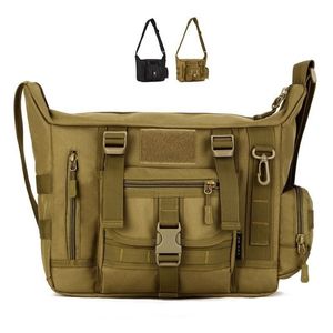 Outdoor-Taschen 14 Zoll Laptop Umhängetasche Männer Sport Mann Taktische Einzelrucksack Herren A4 Dokument Molle Messenger 230726