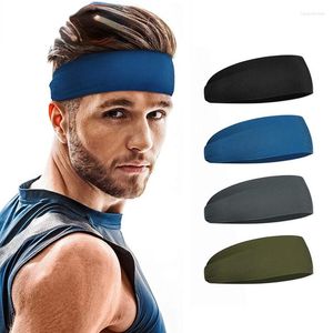 Bandanas Sport hårband för man elastisk nylon absorberar svett panna pannband utomhus som kör bollspelkläder tillbehör