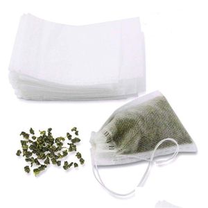 FERRAMENTAS DE TEXO DE CAUSO FERRAMENTOS DE FILTROS Bolsa vazia não tecida com bolsa de barbante para cozinha em casa Uso de 100pcs Drop Drop Garden Jardim Otbcp