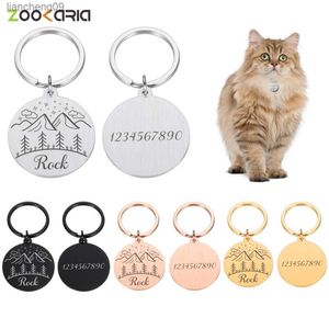 Personalisierte Hundemarke Haustier-ID-Tag Namensschilder Kostenlose individuelle Katzen-Welpen-Tags Edelstahlhalsband Haustierzubehör Dropshipping L230620