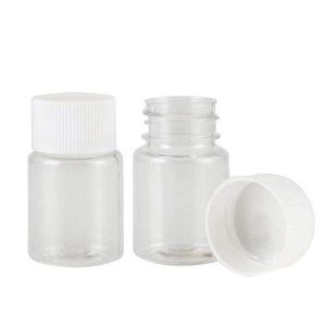 Heykeller 15ml 20ml 30ml Doldurulabilir Plastik Pet Conta Şişeleri Temiz Flakonlar Reaktif Mağaza Konteyneri Plastik Vidalı Kapak 100 PCS