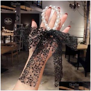 Hair Hair Happy Mti Knock Fairy Lace Bow Rope Rope Corean Version Sen Series Ribbon Garmy Asestine Circle Ornament Drop Drop Dhb9f