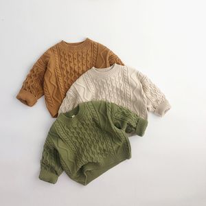 Dopasowanie rodzinnych strojów mianol dzieci swetry w stylu koreański chłopcy pullover dziewczyna dzianina 230726