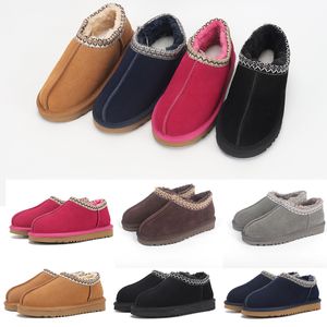 Designer Boots Tasman Slippers Fur Slajdes Classic Australia Ultra Mini platforma Snow But dla kobiet Slipper Chestnut Tazz Suede Sheepsyk Kids