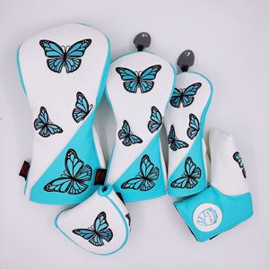 Other Golf Products High Quality PU Waterproof Golf Putter Cover Golf Club Cover Wood Club Cover Butterfly No.1 Wood Hat Cover 230726
