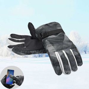 Guanti da sci Guanti da sci Guanti invernali impermeabili caldi Touchscreen Guanti da neve Uomo Donna Antivento Inverno Freddo Snowboard HKD230727