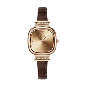 Zegarek dla kobiet Wysokiej jakości luksusowy, swobodny, wodoodporny zegarek mały cukrowy skórzany kwarc-battery 28 mm zegarek